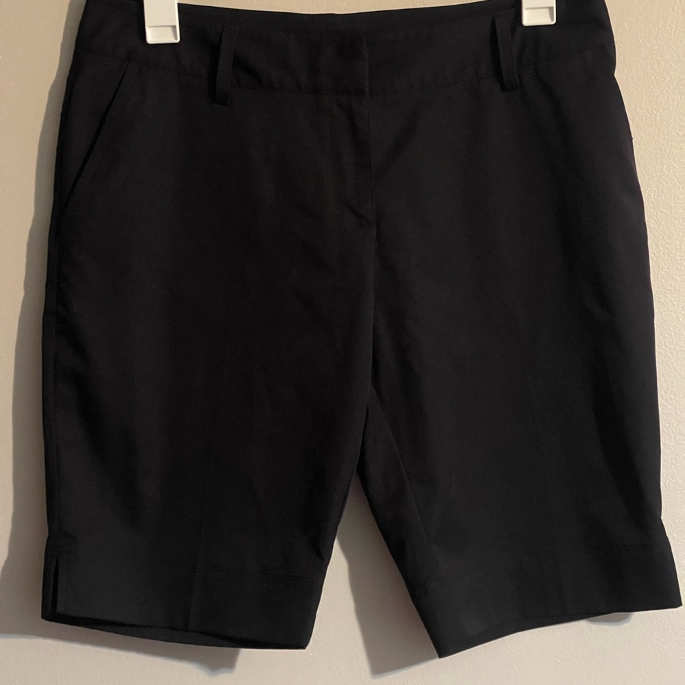 Adidas Women’s Versatile Black Bermuda Shorts Structured Fabric 100% Polyester